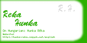 reka hunka business card
